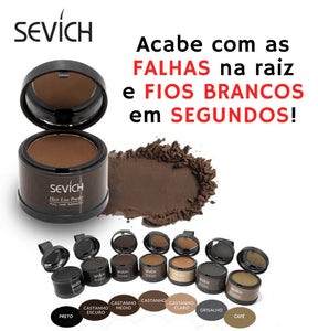 Pó Maquiagem p/ Cabelo a prova D'agua - SEVÍCH ✅